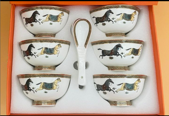  Set of six Porcelain Bowls from Hermes